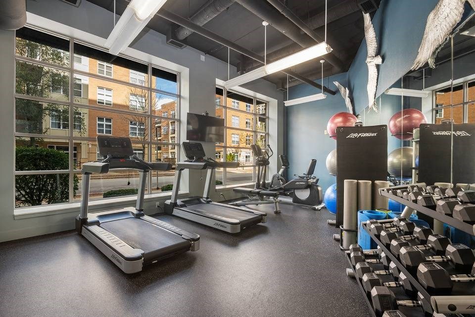 Gym at 1910 on Water, Milwaukee, Wisconsin