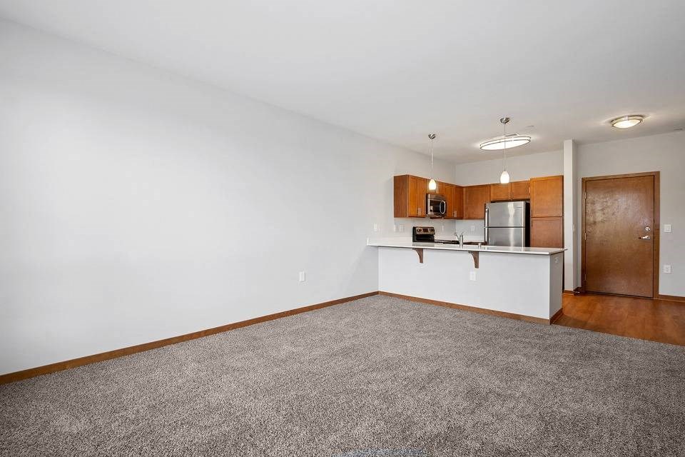 Unfurnished apartments living and dining at 1910 on Water, Wisconsin