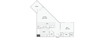 Alexandria Floor Plan at Arrive Federal Hill, Baltimore, Maryland