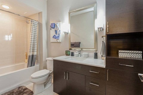 Bathroom With Bathtub at Arrive Federal Hill, Baltimore, MD, 21230