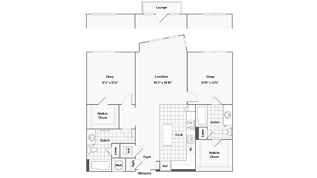 Floor Plan Layout at Arrive Federal Hill, Baltimore, MD
