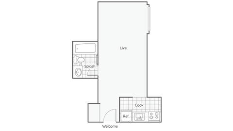 floor plan | the mansions on the park at Maurice Dear Apartments, Portland, OR 97205