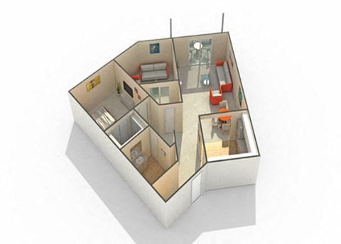Glencoe2 Floor Plan at The Atwood at Eden Prairie, Minnesota, 55347