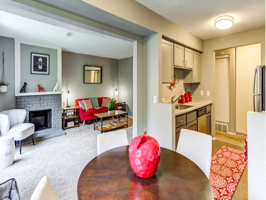 Living Room And Kitchen at The Atwood at Eden Prairie, Eden Prairie