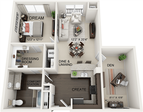Arlington Floor Plan at Residences at the Street, Washington