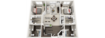 Churchill Floor Plan at Residences at the Street, Washington