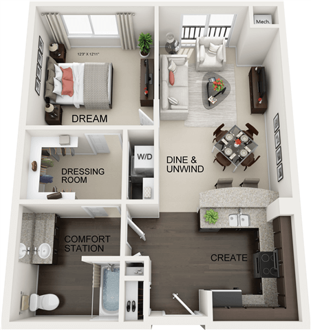 Saratoga Floor Plan at Residences at the Street, Washington, PA