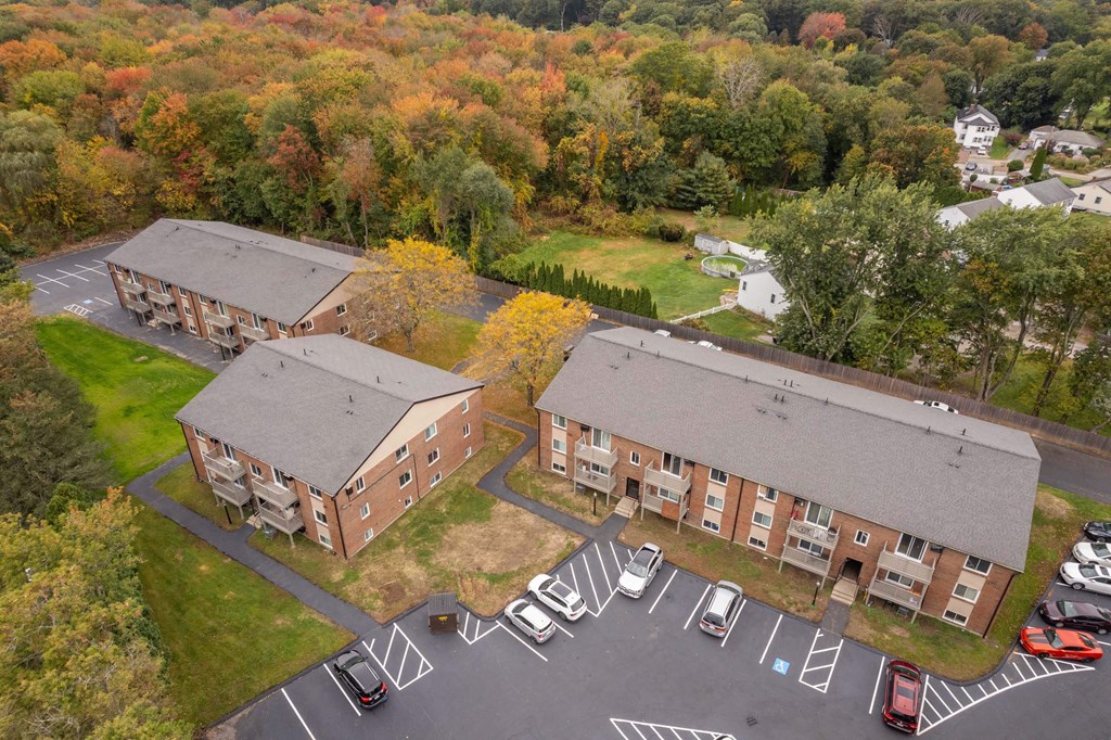 Aerial View at Flats at Merrill Pond, Worcester, MA