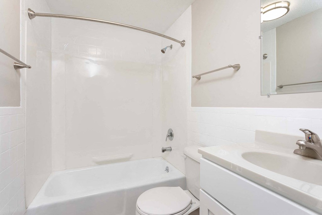 Bathroom With Bathtub at Flats at Merrill Pond, Worcester Massachusetts