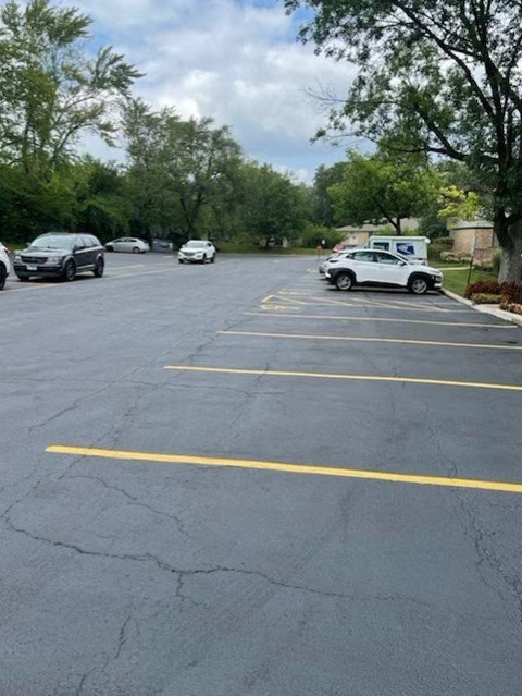 Parking lot at The Clarendon Apartment Homes, Clarendon