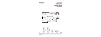 A floor plan for a Mirvish Village apartment.