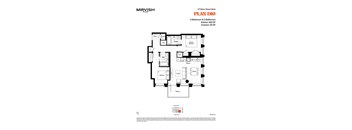 A floor plan for a Mirvish Village property shows a 2-bedroom and 2-bathroom interior with 882 square feet and an exterior of 80 square feet.