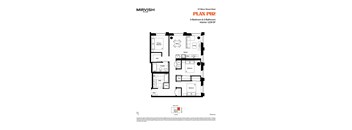 A floor plan for a 3-Bedroom & 2-Bathroom interior.