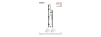 A floor plan for a building at 589 Bloor Street West in Mirvish Village.