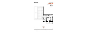A floor plan for a Mirvish Village apartment.