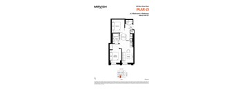 A floor plan for a Mirvish Village apartment.