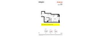 A floor plan for a studio apartment with 408 square feet interior space.