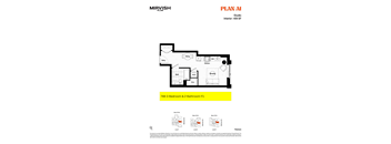 A floor plan for a studio apartment with 408 square feet interior space.