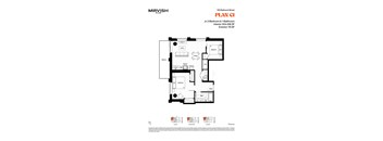 A floor plan for a Mirvish Village apartment.