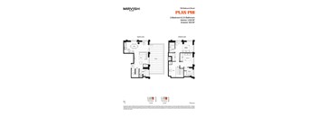 A floor plan for a Mirvish Village property with two bedrooms and two and a half bathrooms.