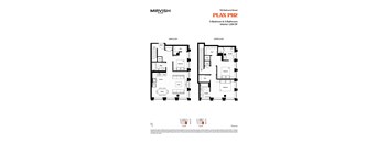 A floor plan for a Mirvish Village property shows the layout of the upper and main floors.