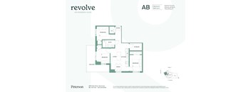 A floor plan for a Revolve apartment on Kingsway.