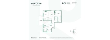 A floor plan for an apartment in the Revolve building on Kingsway.