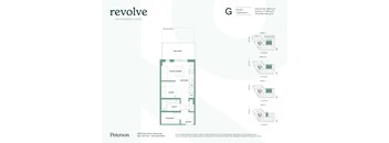 A floor plan for a studio apartment on Kingsway + Glen shows the layout of the rooms.