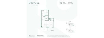 A floor plan for a studio apartment on Kingsway in Vancouver.