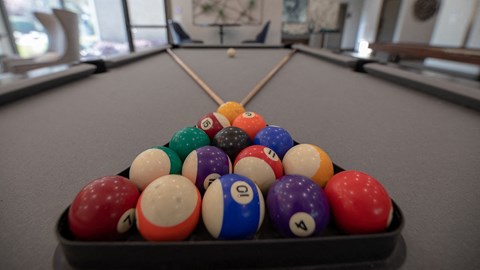 a pool table at Wynnwood Vinings Atlanta resident poolside clubhouse and game room