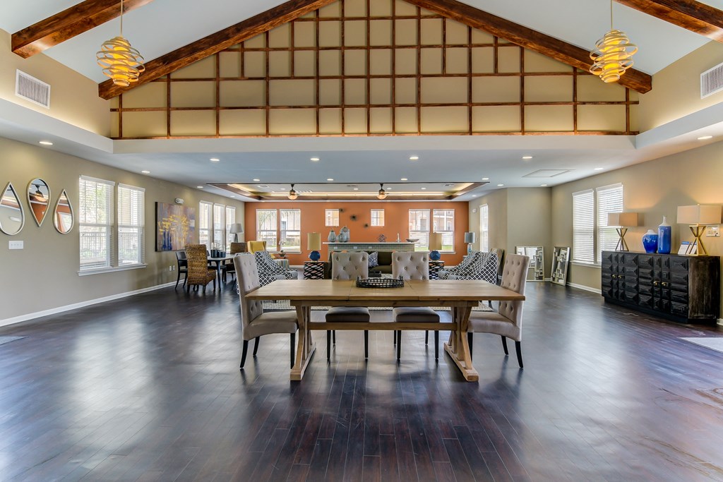 inside of the heights at converse apartments leasing center