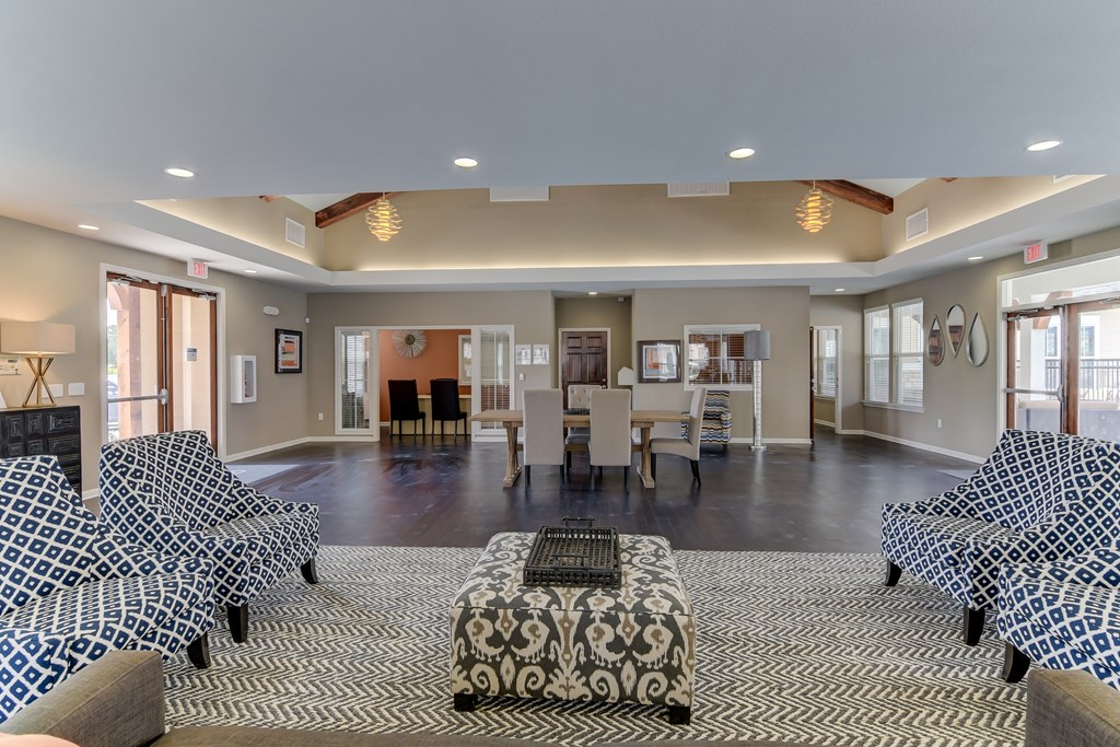 inside of the heights at converse apartments leasing center