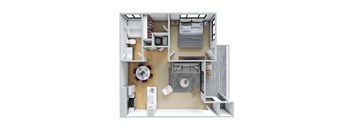 1 bedroom floor plan Wynnwood vinings apartments atlanta