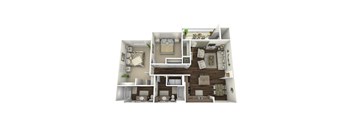 a 3132 sqft floor plan with a bedroom and a living room
