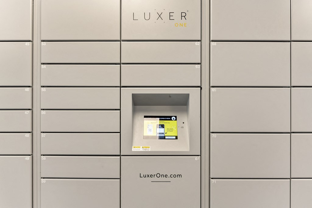 Package delivery service Luxer at Canopy at Baybrook apartments in Charlotte NC