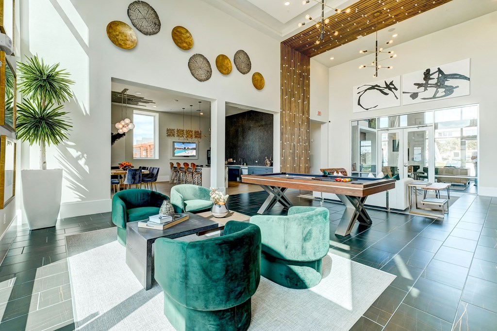 Resident Clubhouse with Pool Table