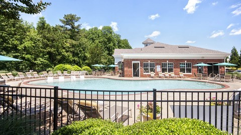 a resort style swimming pool at Millennium Apartments Greenville SC