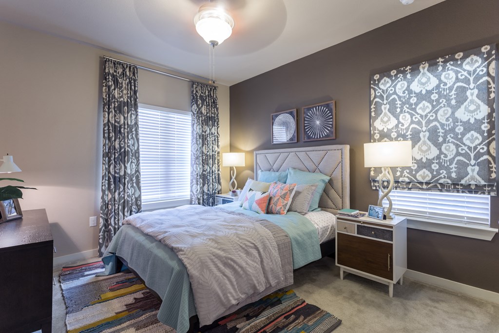 Model Bedroom with Ceiling Fan