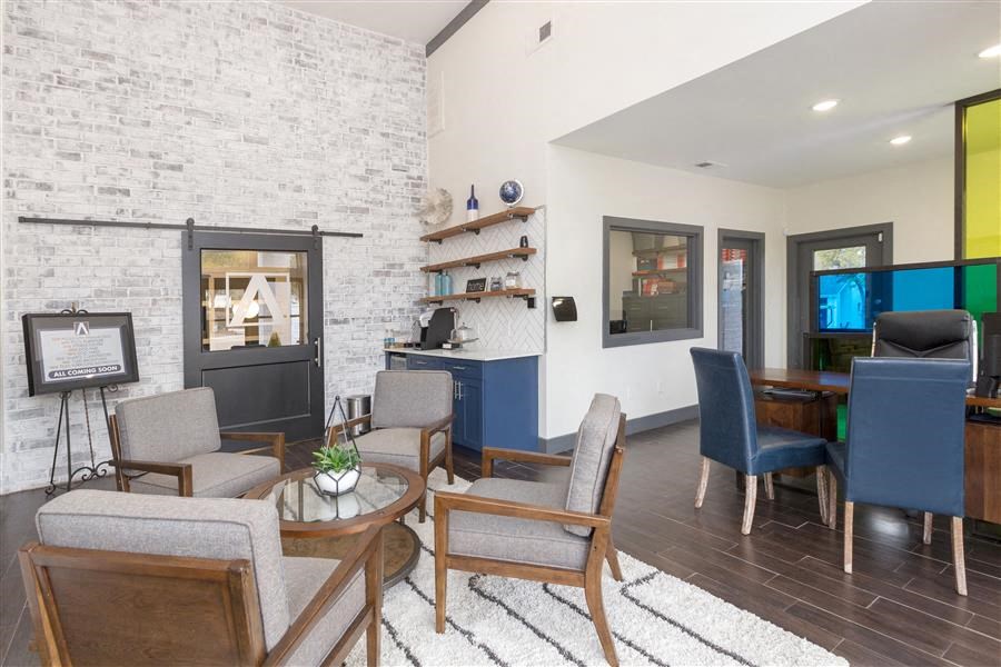 Leasing office and coffee bar