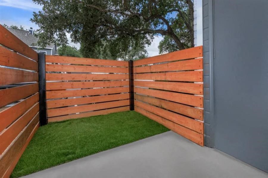 Attached patios and balconies