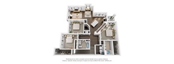 a 3 bedroom floor plan is shown in this image