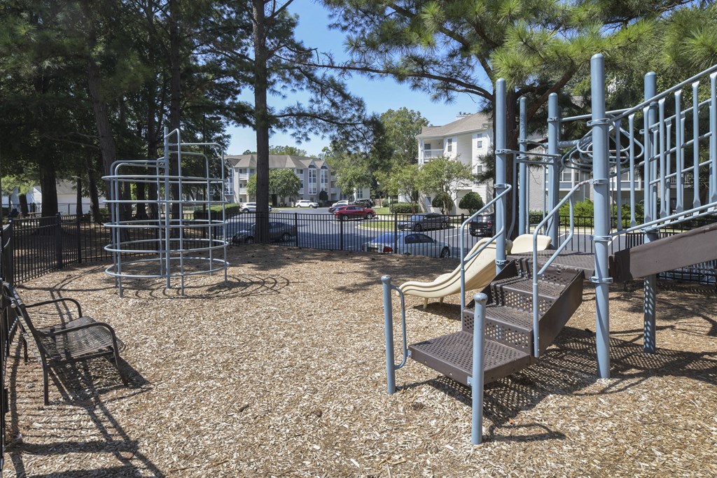 a renovated playground at Whitehall Estate apartments in Charlotte NC