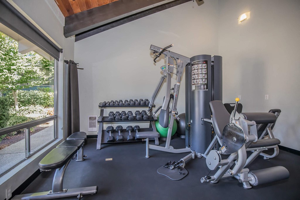 Our gym is equipped with a variety of exercise equipment at Foster Creek apartments