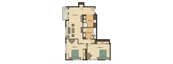2 Bedrooms, 2 Bathrooms