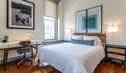 bedroom of studio