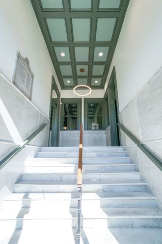 Historic Lobby and stairs into Myers Medical Lofts