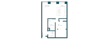 blueprint of a floor plan for a small apartment