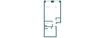 a floor plan of a bedroom floor plan with an open floor plan to the floor