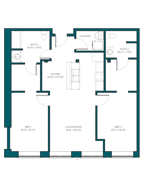 the blueprint of the floor plan of a house