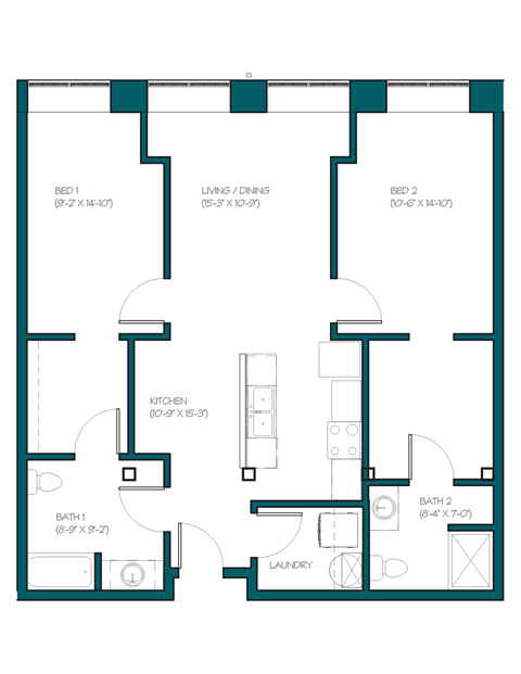 a blueprint of a floor plan of a house